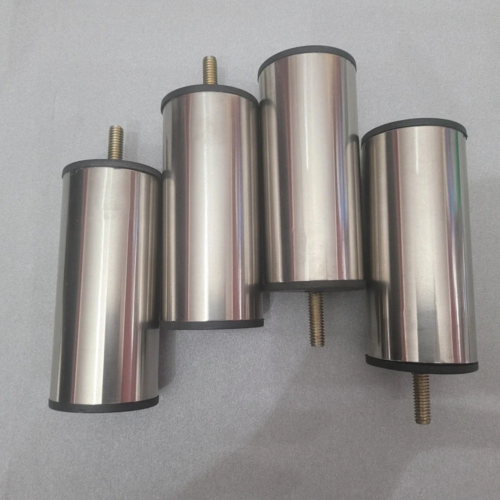 Set of 4 Stainless Steel‎ Furniture Legs 4.5 In, Cylinder Cabinets Sofa Tables